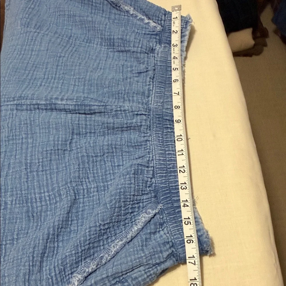 Aerie High Waist Blue Gauzy Shorts, Size XL - Picture 10 of 12